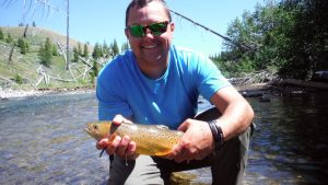 Veteran Nathan Burgess and a typical Yellowstone Cutthroat